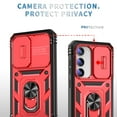 thumbnail image 5 of ELEHOLD Rugged Case for Samsung Galaxy S23 Plus,Heavy Duty Hybrid Camera Lens Protection 360° Rotation Ring Holder Kickstand Function Anti-Slip Shockproof Armor Case for S23+,Red+Black, 5 of 9