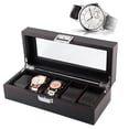 thumbnail image 2 of VGEBY Watch Box,5 Slot Watch Box Travel Carbon Fiber Case Jewelry Display Storage Collector Organizer,5 Slot Watch Box, 2 of 8