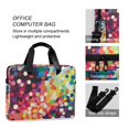 thumbnail image 4 of FORMRS 16" Laptop Bag Carrying Sleeve Case with Handle Travel Shoulder Briefcase, Green Colorful Circles, 4 of 8