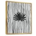 thumbnail image 3 of Designart 'Black and White Striped Under Tropical Leaf III' Modern Framed Canvas Wall Art Print, 3 of 5