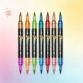 thumbnail image 4 of 36 Pcs Dual Tip Glitter Markers Set 24 Colors Metallic Brush Art Marker Pens 10ml Large Capacity for Journaling Doodling Scrapbooking Card DIY Painting Crafts Multi, 4 of 9