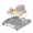 Grey Star, variant on suihuooo 5 in 1 Baby Walker With Music and Bouncer for Boy Girls 6-18 Months,Pink Stripes
