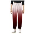 thumbnail image 4 of ZHOUCHANKIDS Warm Sweatpants Womens Sherpa Lined Winter Active Running Jogger Pants Red M, 4 of 4