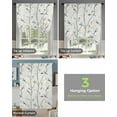 thumbnail image 4 of Vintage Botanical Tie Up Curtains for Window, Birds Branch Watercolor Leaf Thermal Insulted Balloon Shade Adjustable Rod Pocket Curtains Valance Panels for Kitchen Bathroom Café 42 x 45, 4 of 7