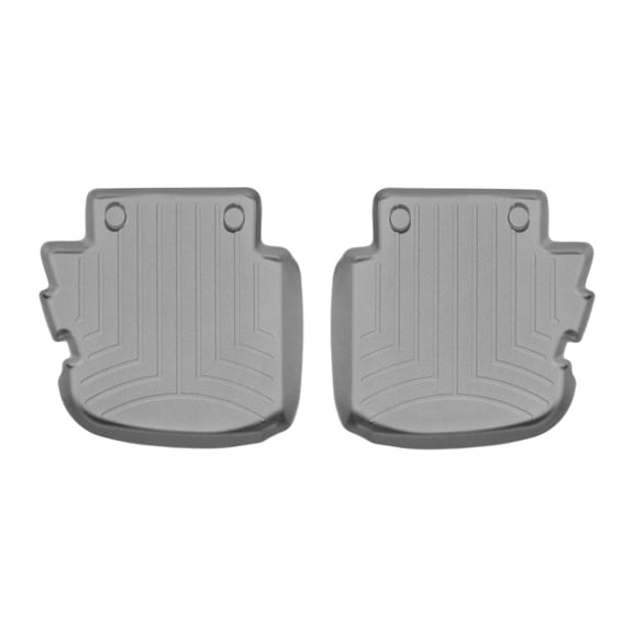 WeatherTech Custom Fit FloorLiners compatible with 2010-2018 Maserati Gran Turismo - 2nd Row (2-Piece Liner), Grey