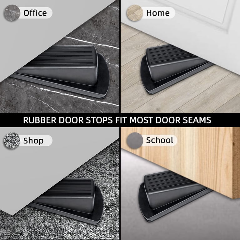 Door Stops Rubber,Door Stopper Security 2 Pack,Big Door Stops for School&Garage