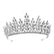 thumbnail image 3 of Tiara de boda, diadema, regalo, diadema decorativa, tocado de novia, corona, diadema Estilo A Plata, 3 of 7