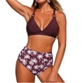 thumbnail image 2 of Pincandy Womens Sexy V Neck Spaghetti Strap Bikini Two Piece Set Triangle Bottom Padded Wireless Stretchy for Beach Pool Vacation Summer Water Wear, 2 of 6