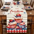 thumbnail image 6 of Darzheoy Independence Day Table Flag, 70.9 x 13 Inch Linen Printed Patriotic Table Runner, USA Stars and Stripes, Machine Washable, Fade-Resistant, Decorative Table Flag for Dining Table, Kitchen, 6 of 6