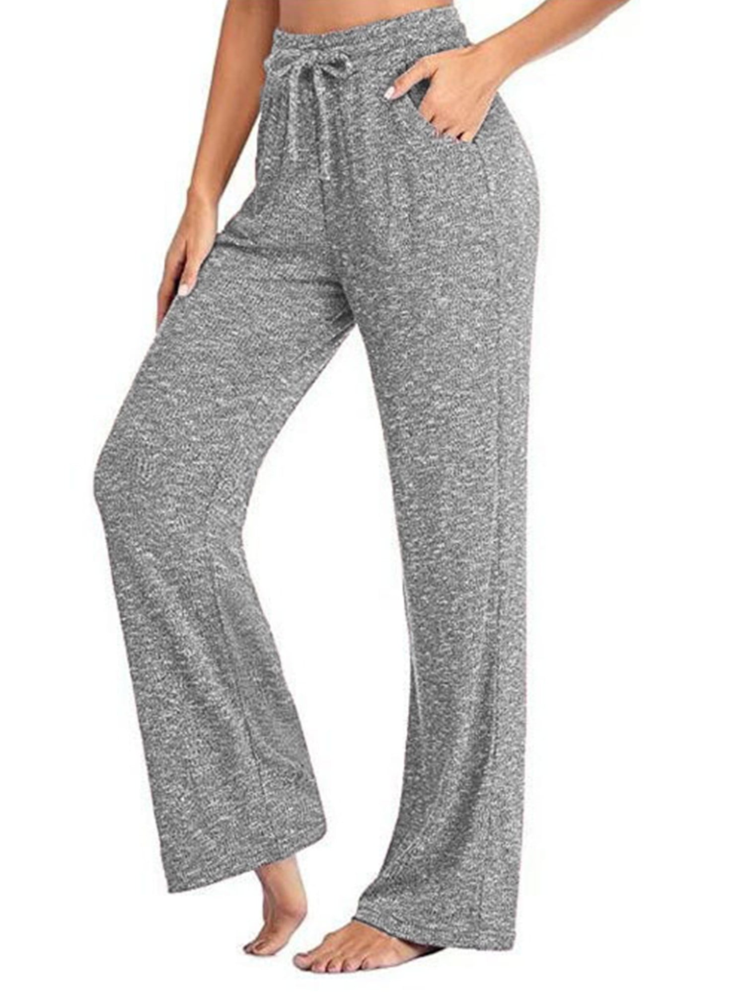 Women Palazzo Lounge Pants Printed Wide Leg Yoga Pants Drawstring Sleep Bottoms Sweatpants POTO Womens Pajama Pants 