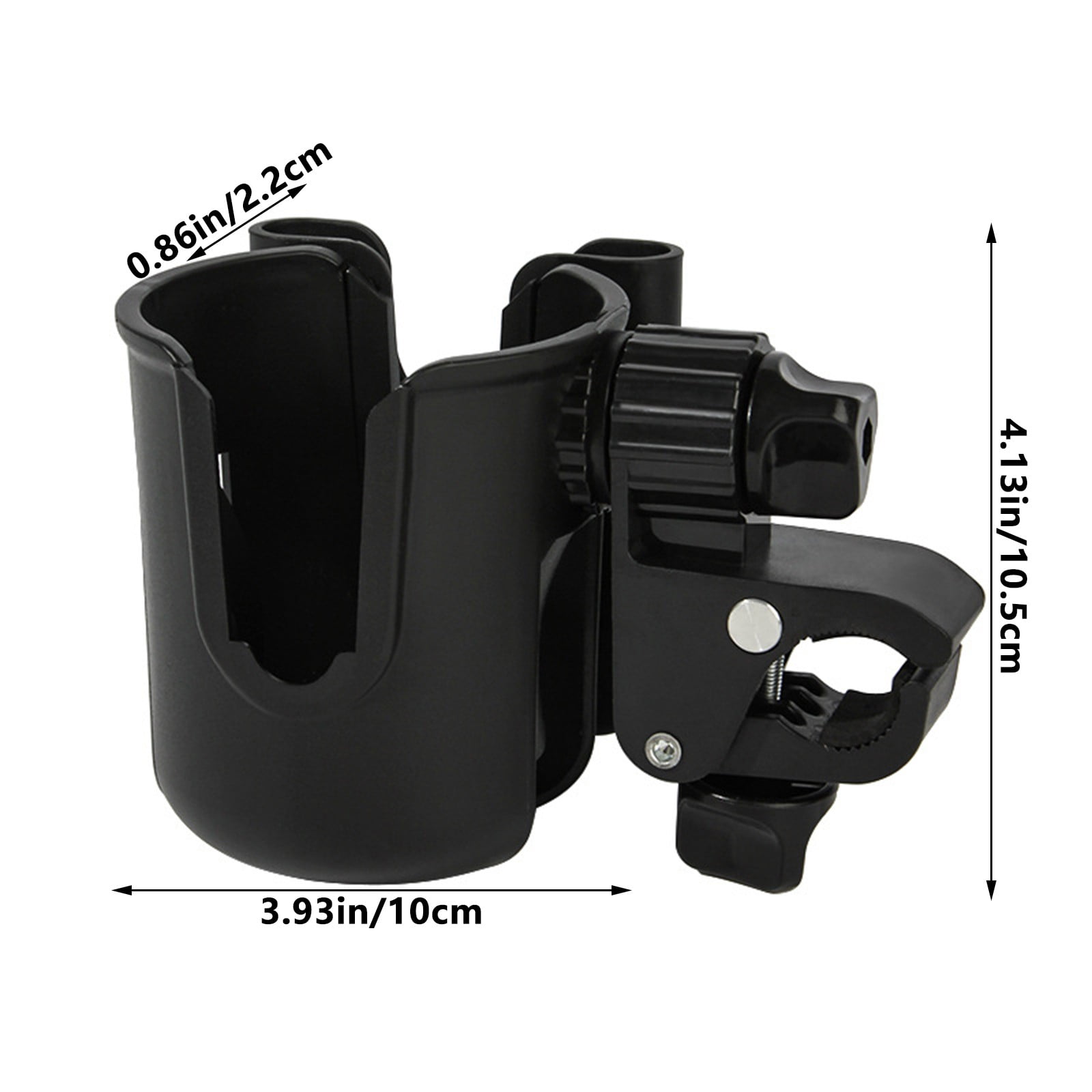 Yoziaaoa 5 pcs Bike Cup Holder for Walker, Stroller Cup Holder Attachment with Phone Holder, Wheelchair/Stroller Accessories for Rollator, Bike, Scooter, Travel Essential