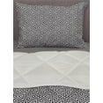 thumbnail image 3 of Geometric Comforter & Sham Bedding Set, Minimalist Contemporary Style Symmetrical Triangles Monochrome Indie Pattern, 3 pcs Duvet Set Microfiber Filling Quilt, 5 Sizes, Black White, by Ambesonne, 3 of 4