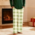 thumbnail image 4 of qolati Plaid Pajama Pants Men Soft Mens Pajama Bottoms Sleepwear Unisex Women Drawstring Sleep Lounge Pjs Pants with PocketsMulticolorS, 4 of 9