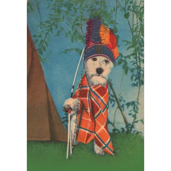 Indian Dog-Fine Art Canvas Print (20" x 30")