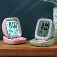 thumbnail image 3 of Langgg Desktop wake up Clock with Date up bathroom plug wall sleepers bedside Bedside Temperature Computer Type Clock Pink Charging Type, 3 of 9