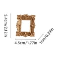thumbnail image 3 of Decorative Miniature Picture Frame, Classic Baroque Embossed Border, Elegant Tabletop Keepsake Holder, Small Resin Frame Ornament, Victorian Home Accents, 3 of 5