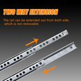 thumbnail image 4 of HSHDLDF 2 Pcs Metal Drawer Slides, 15.7 Inch Drawer Slide, Ball Bearing Drawer Slides Two Way Slide Track Rail, Heavy Duty Dresser Drawer Slides for Kitchen Cabinet, 4 of 7