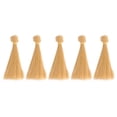 thumbnail image 1 of 5 Pcs 15cm Perruque Cheveux Raides Résistante à la Chaleur Artisanat DIY Perruques de Poupée Extensions de Cheveux pour Projet Maison École (Kaki), 1 of 7