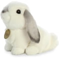thumbnail image 5 of Aurora Miyoni Plush - Lop Eared Rabbit with Grey Ears, 8", 5 of 5