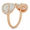 thumbnail image 5 of EOEMY Fashion Rose Gold Plated Leaves Ring Cubic Zircon Wedding Jewelry Ring Sz 6-10-10, 5 of 5