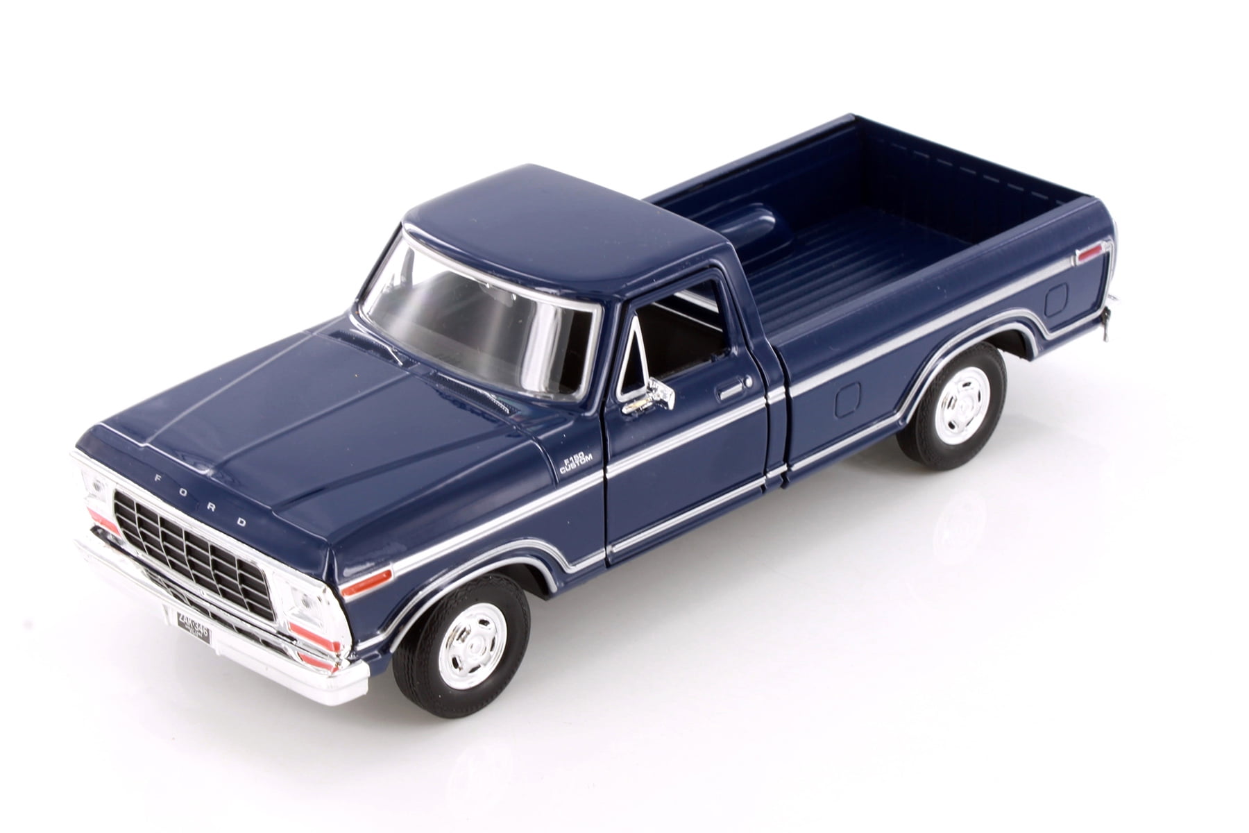 1979 Ford F-150 Custom Pickup, Blue - Showcasts 71346D - 1/24 Scale Set of 4 Diecast Model Cars