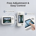 thumbnail image 3 of Shower Phone Holder with Wireless Bluetooth Speaker, 2026 New Waterproof Shower Phone Case for Any Phone, Wall Mounted Phoneholder for Bathroom Mirror (White), 3 of 6