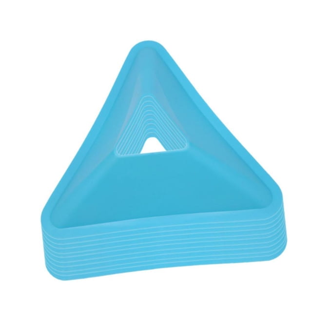 VONKY 10Pcs Soccer Triangle Training Cones Garden Agility Soccer Blue Training Flexible Blue 18x4.5cm