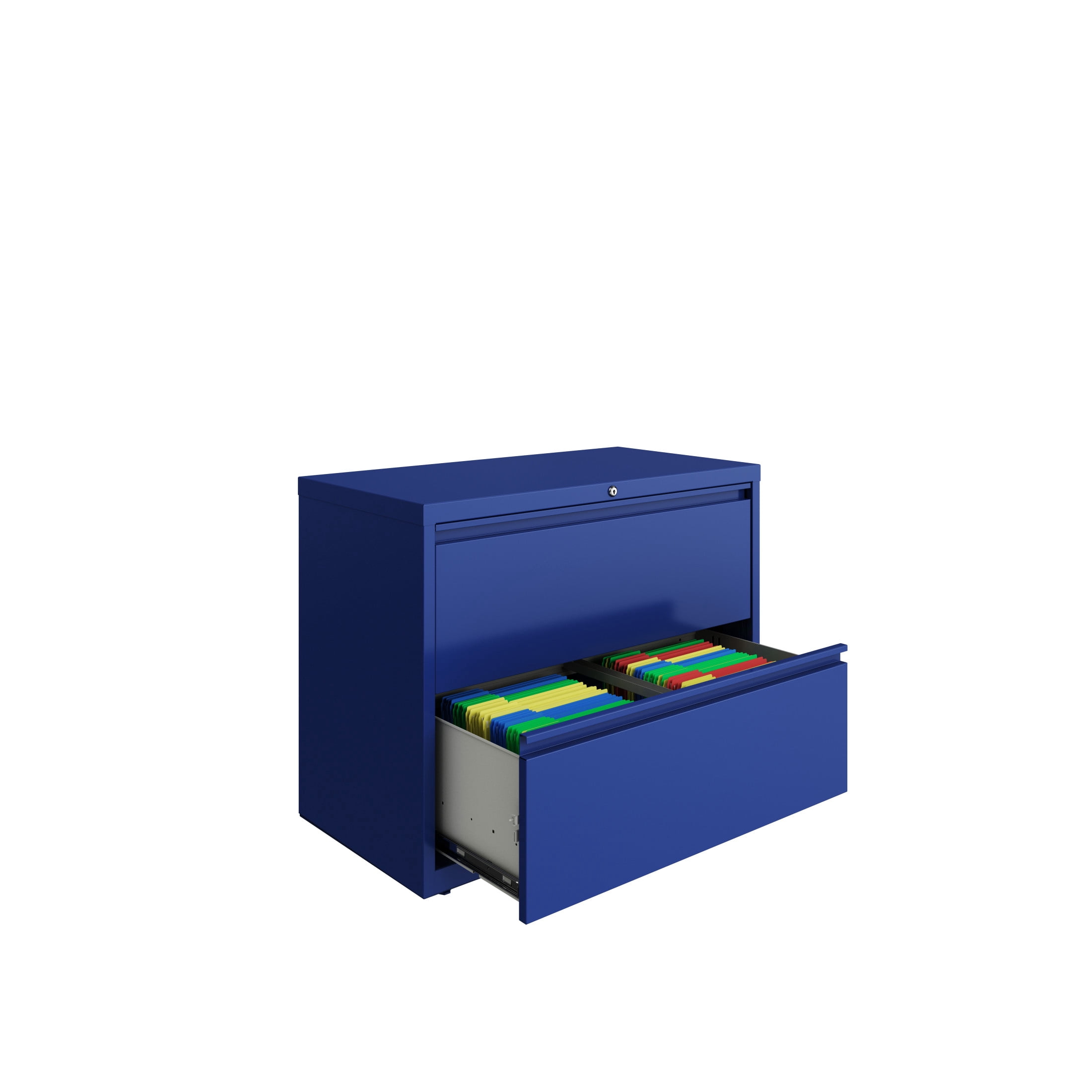 Hirsh 36 Inch Wide 2 Drawer Metal Lateral File Cabinet for Home and Office, Holds Letter, Legal and A4 Hanging Folders, Blue