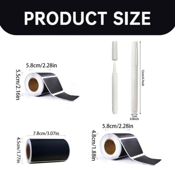 Office Stationery, Hilingoto Chalkboard Labels with Erasable Marker Pen Chalkboard Stickers Chalk Board Stickers Labels Labels Chalk Labels for Containers Chalk Labels Peel and Stick