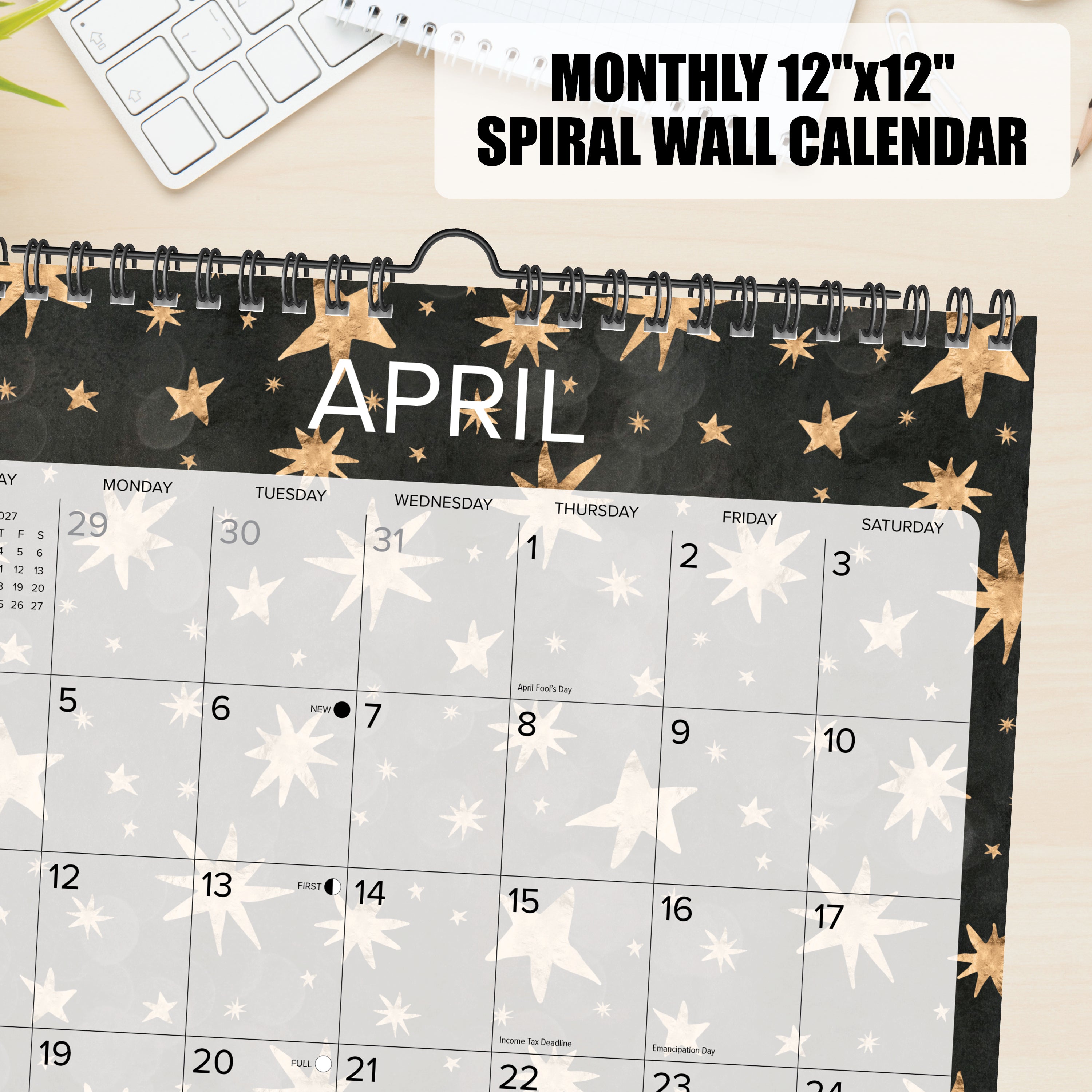 Willow Creek Press Starry Night 2027 12" x 12" Spiral Wall Calendar (65600)