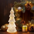 thumbnail image 5 of Crystal Glass Christmas Tree Ornaments Luminous Night Light Home Holiday Decorative Props Winter Tabletop Seasonal Display, 5 of 6