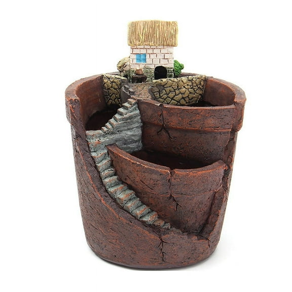 Hanging Garden Potted Micro-Landscape Meat Plant Pots Small House Resin Decoration A xc5519