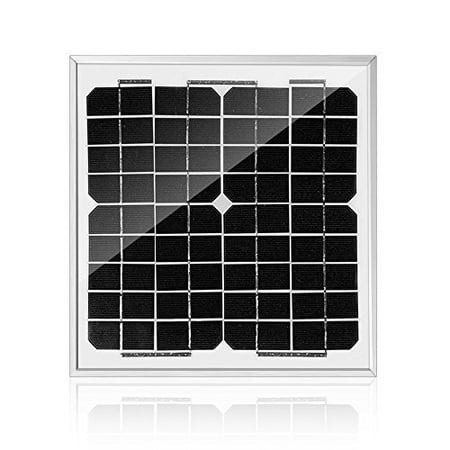ACOPOWER 10 Watt 10W Mono Solar Panel for 12 Volt Battery Charging RV Boat, Off (Best Battery For Solar Panels)