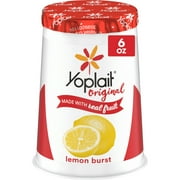 Yoplait Original Low Fat Lemon Burst Yogurt Cup, Made with Real Fruit, 6 oz