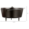thumbnail image 6 of Lodge 4 Quart Cast Iron Camp Dutch Oven, L10C03, with lid, 6 of 6