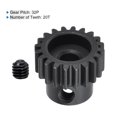 thumbnail image 4 of 2Pcs RC 32P Hardened Pinion Gear 5mm Shaft 20T Motor Gears Carbon Steel RC Car Boat Drone, 4 of 5