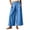 Blue, variant on CQONEPT Wide Leg Pant for Womens Elastic Waist Elastic Waist Crop Pants Casual Flowy Loose Fit Trousers with Pocket Blue 3XL