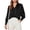 Black, variant on PRETTYGARDEN Satin Long Sleeve Womens Blouses Dressy Casual | Glossy Smooth Silk Fabric,Lantern Sleeve Fall Tops,Decorative Button Pullover,V Neck Shirts,Office Work Business Outfits