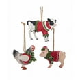 thumbnail image 2 of Kurt Adler Cow Pig and Chicken Wearing Sweaters Christmas Tree Ornaments Set of 3, 2 of 2