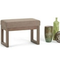 thumbnail image 2 of Pemberly Row Pouf Repose-Pieds Contemporain de 27 Pouces en Lin Brun Faon, 2 of 8