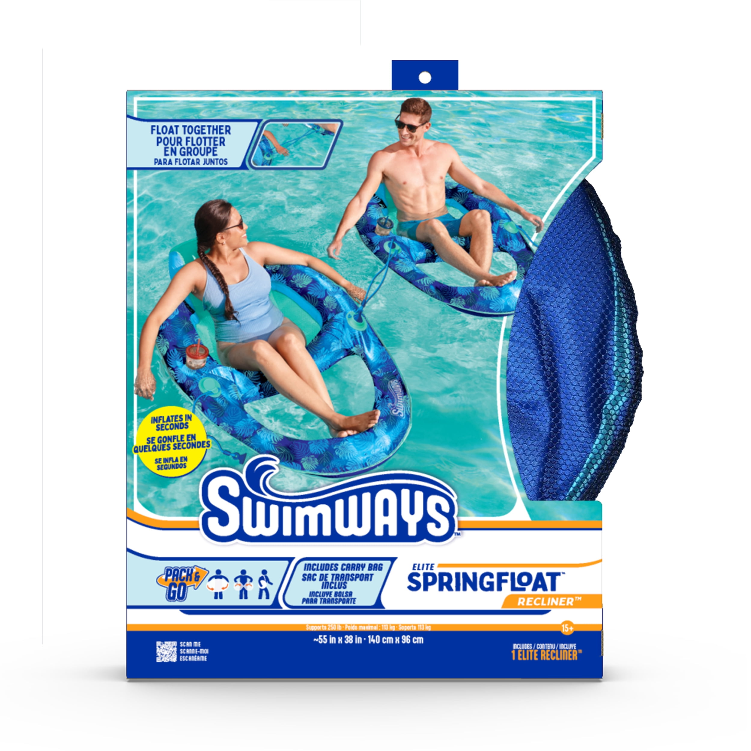 Swimways Elite Spring Float Recliner 20145713