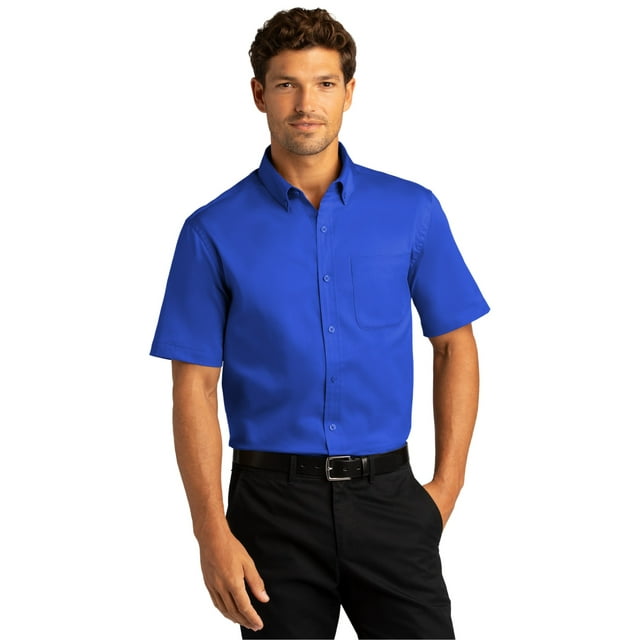 Port Authority Chemise à Manches Courtes SuperPro React en Sergé pour Hommes - W809
