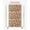 thumbnail image 5 of Brown Powder-Coated Steel Privacy Screen, 76" Wide by 47" Tall, for Patio and Garden, 5 of 10