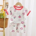thumbnail image 2 of PEASKJP Baby Summer Clothes Toddler Kids Boy Summer Clothes 6 12 18 24 Months 2T 3T 4T Short Sleeves Shirt Tops & Casual Shorts Outfit Set (Red,6-12 Months), 2 of 6