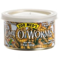 Zoo Med Can O' Worms for Reptiles and Birds [Aquarium Carnivore Food, Marine Fish Food, Tropical Fish Food, Reptile Bearded Dragon Food, Crickets and Insects, Snake Food] 4.8 oz
