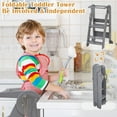 thumbnail image 5 of FUNLIO Foldable Step Stools , 3-Level Height Adjustable Toddler Tower, 5 of 8