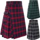 thumbnail image 2 of Vestido de fiesta para hombre, falda plisada de cuadros en color contrastante para hombre BK0143, 2 of 5