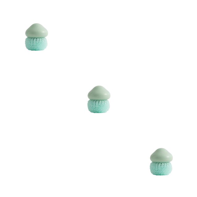 Cepillo de limpieza de cocina Kearding Tazón Olla Depurador Bola de alambre Mango de plástico