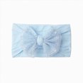thumbnail image 4 of Cdudpw Baby Headbands and Bows Hairbands Soft Nylon Elastics Handmade Girls for Newborn Babies Infant Toddlers Kids(Blue,One Size), 4 of 4