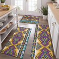 thumbnail image 2 of Yellow Geometric Boho Pattern Kitchen Rugs Sets Of 3,Kitchen Runner Rugs Non Skid Washable,Decorative Kitchen Floor Mats for Kitchen,Sink,Laundry,17"x30"+ 17"x47" + 17"x59", 2 of 6